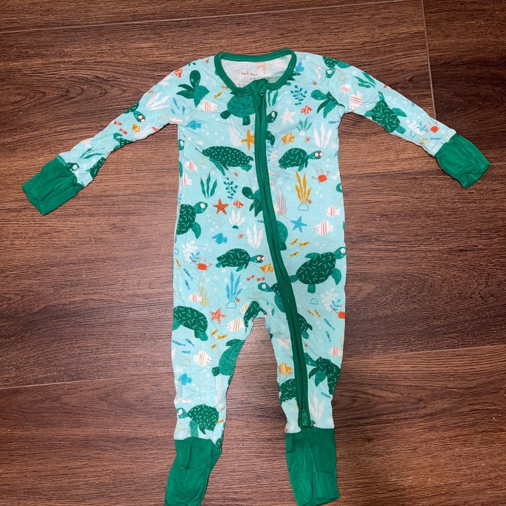 Little Sleepies Turtle Footie Pajamas